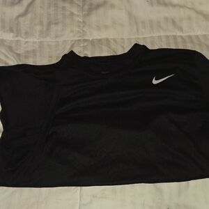 Nike Black Tee with White Swoosh